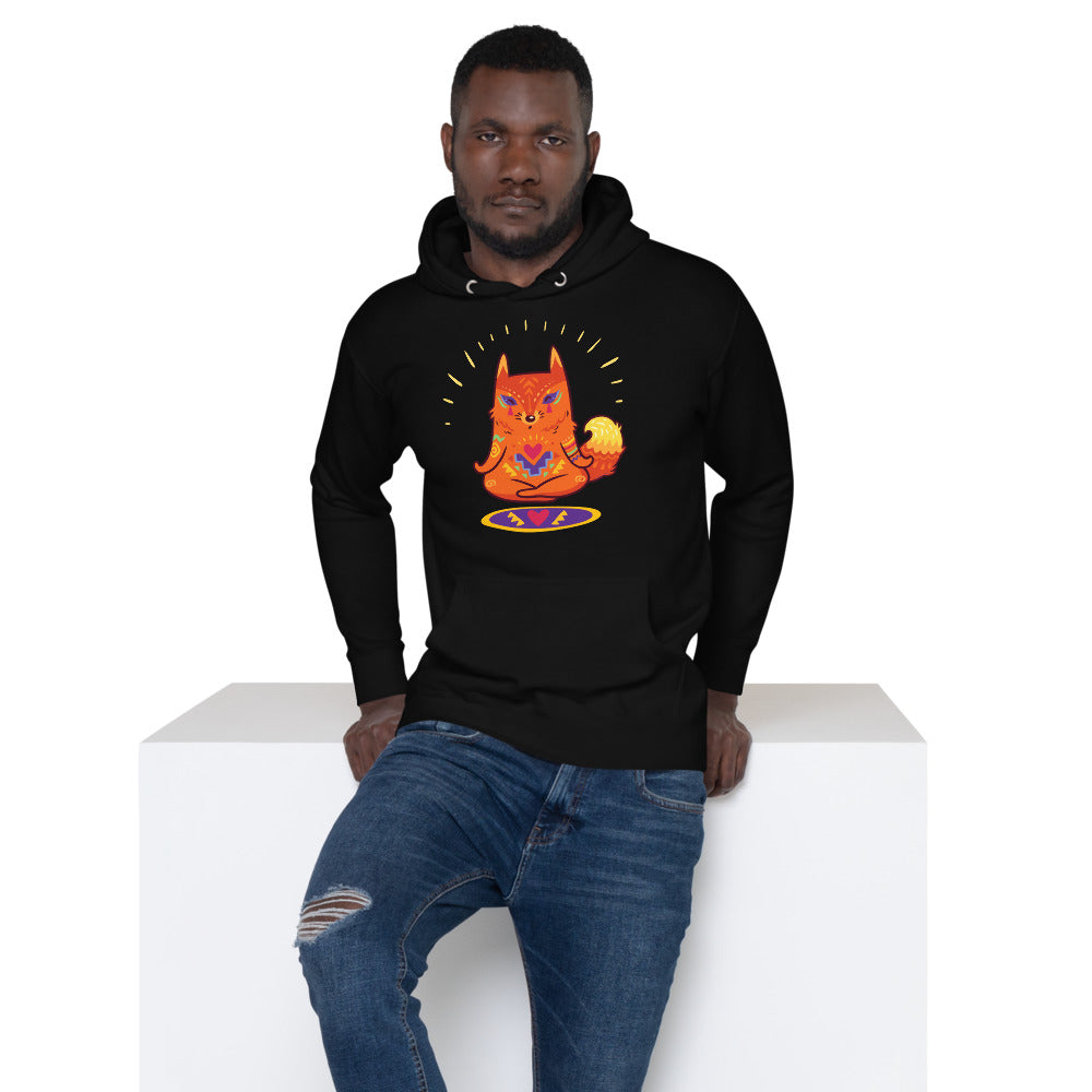 Premium Pullover Hoodie - Enlightened Hygge Fox