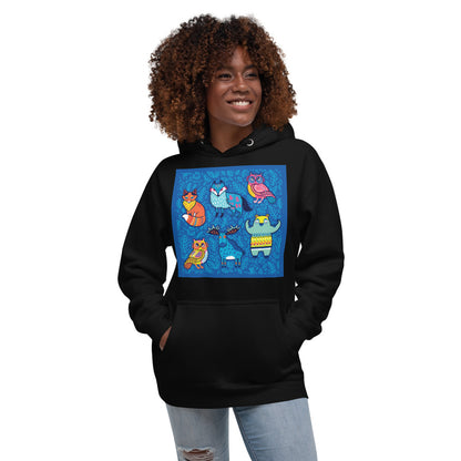 Premium Pullover Hoodie - Blue Moose & Friends