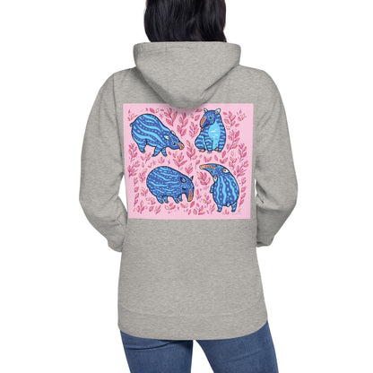Premium Pullover Hoodie - Funny Blue Tapirs