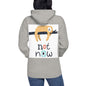 Premium Pullover Hoodie: Print on the BACK - Not Now!