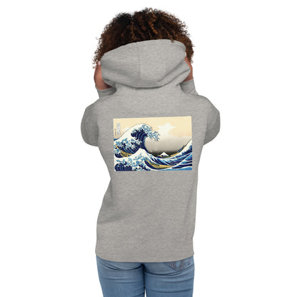 Premium Pullover Hoodie: Print on the BACK: Hokusai: The Great Wave Off Kanagawa
