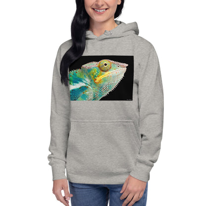 Premium Pullover Hoodie - Chameleon Close Up - Ronz-Design-Unique-Apparel