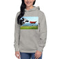 Premium Pullover Hoodie - Cow & Super Dog - Ronz-Design-Unique-Apparel