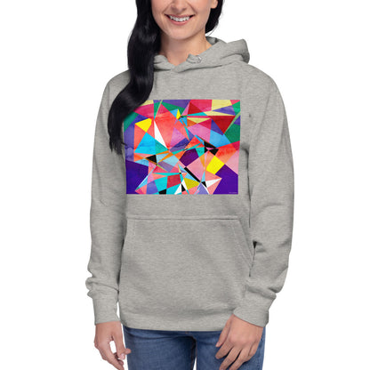 Premium Pullover Hoodie - Abstract Triangles - Ronz-Design-Unique-Apparel