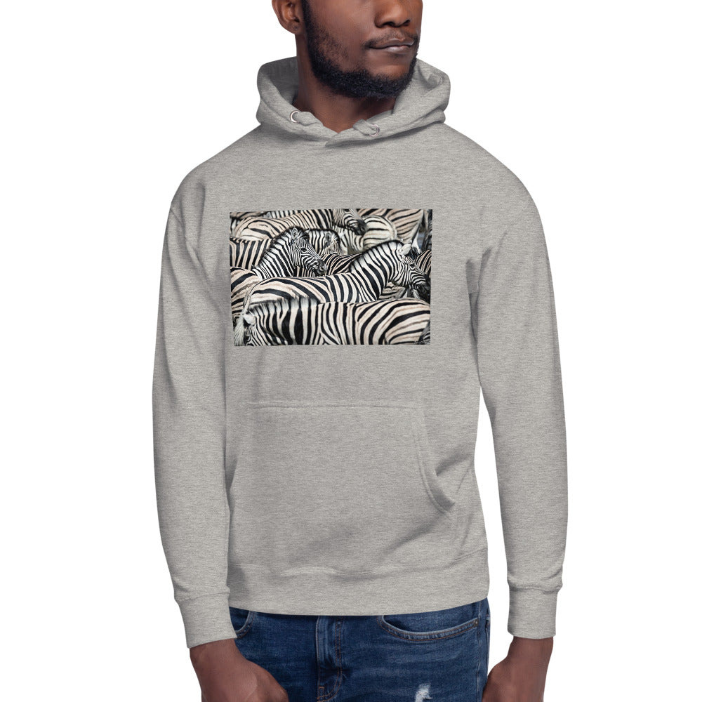 Premium Pullover Hoodie - Sharp Dressed Zebras - Ronz-Design-Unique-Apparel
