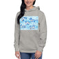 Premium Pullover Hoodie - Foxes in Blue