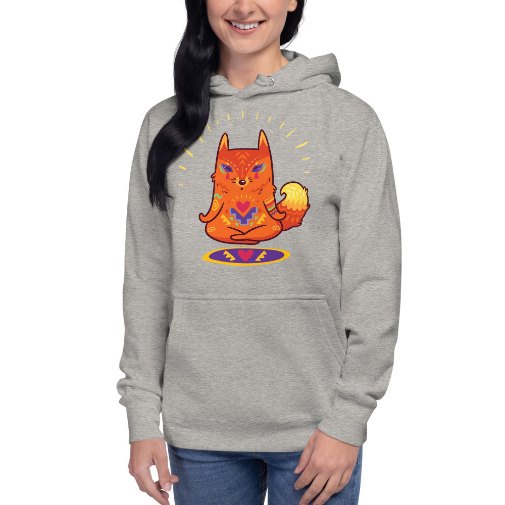 Premium Pullover Hoodie - Enlightened Hygge Fox