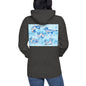 Premium Pullover Hoodie - Print on the BACK - Foxes in Blue