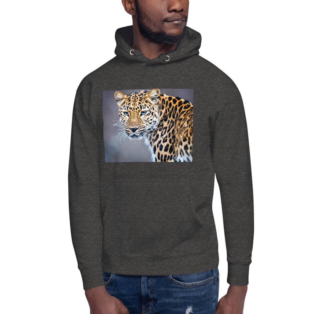 Premium Pullover Hoodie - Blue Eyed Leopard - Ronz-Design-Unique-Apparel