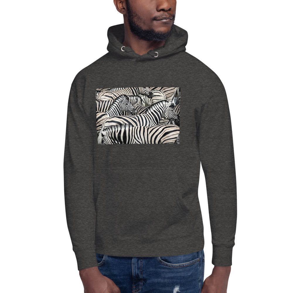 Premium Pullover Hoodie - Sharp Dressed Zebras - Ronz-Design-Unique-Apparel