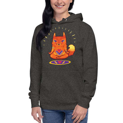 Premium Pullover Hoodie - Enlightened Hygge Fox