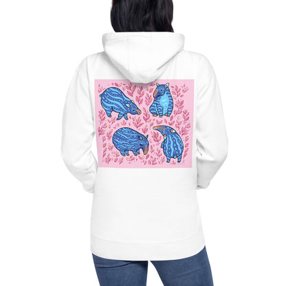 Premium Pullover Hoodie - Funny Blue Tapirs