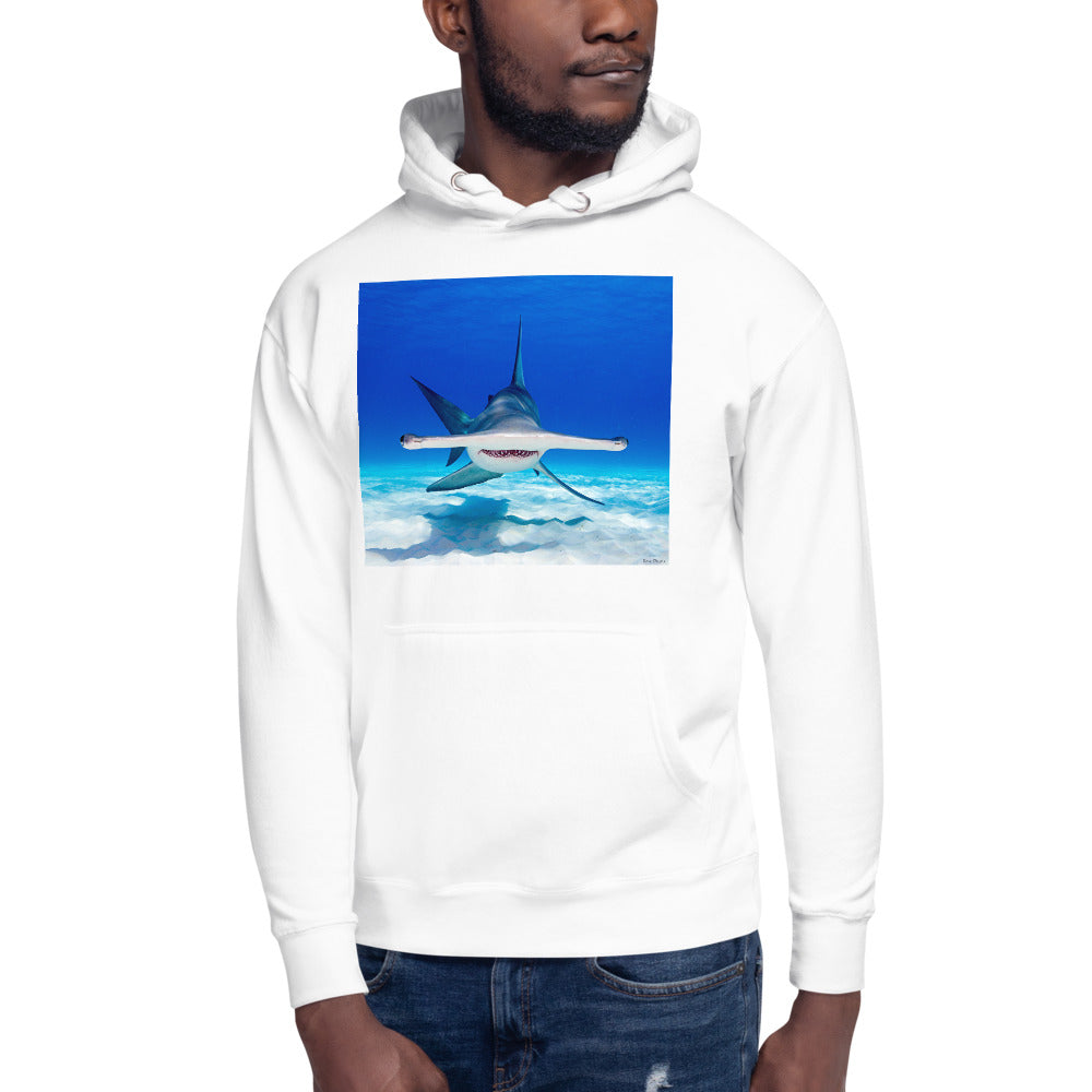 Premium Pullover Hoodie - Hammerhead Dead Ahead - Ronz-Design-Unique-Apparel