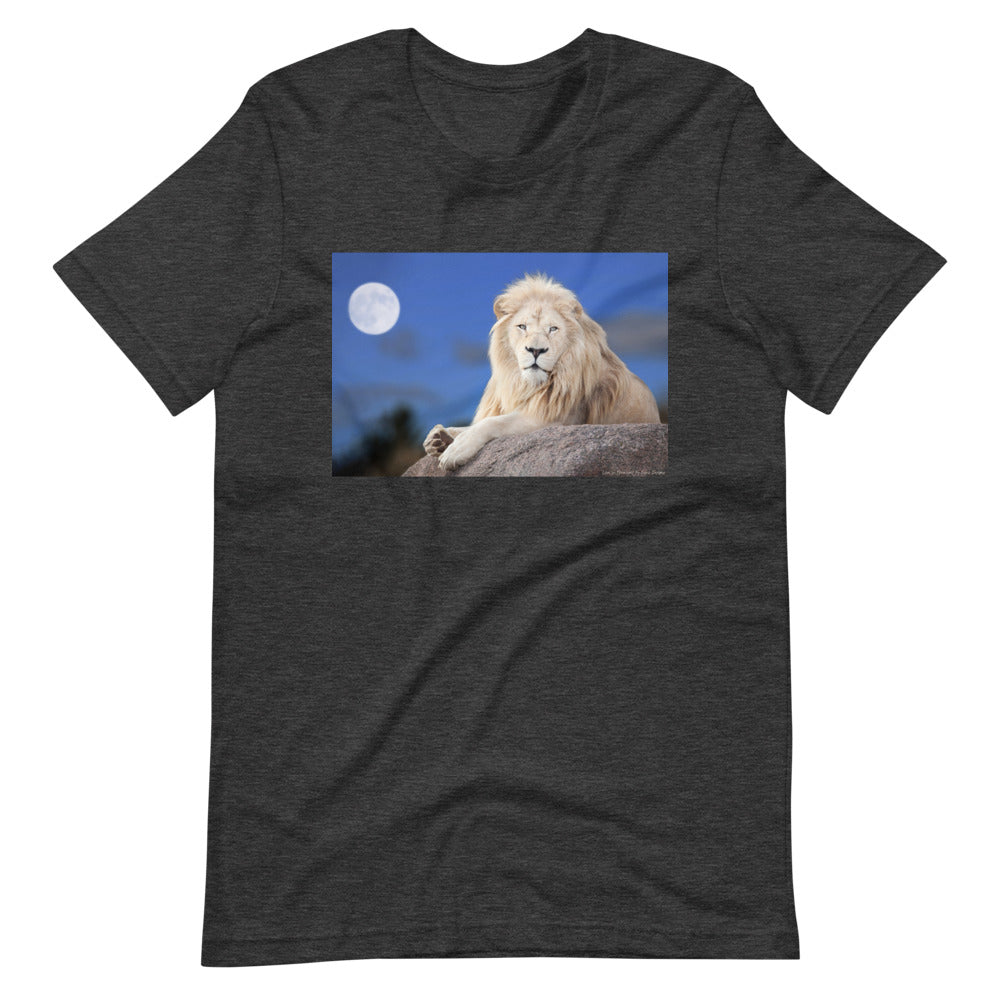 Classic Crew Neck Tee - Lion in Moonlight - Ronz-Design-Unique-Apparel