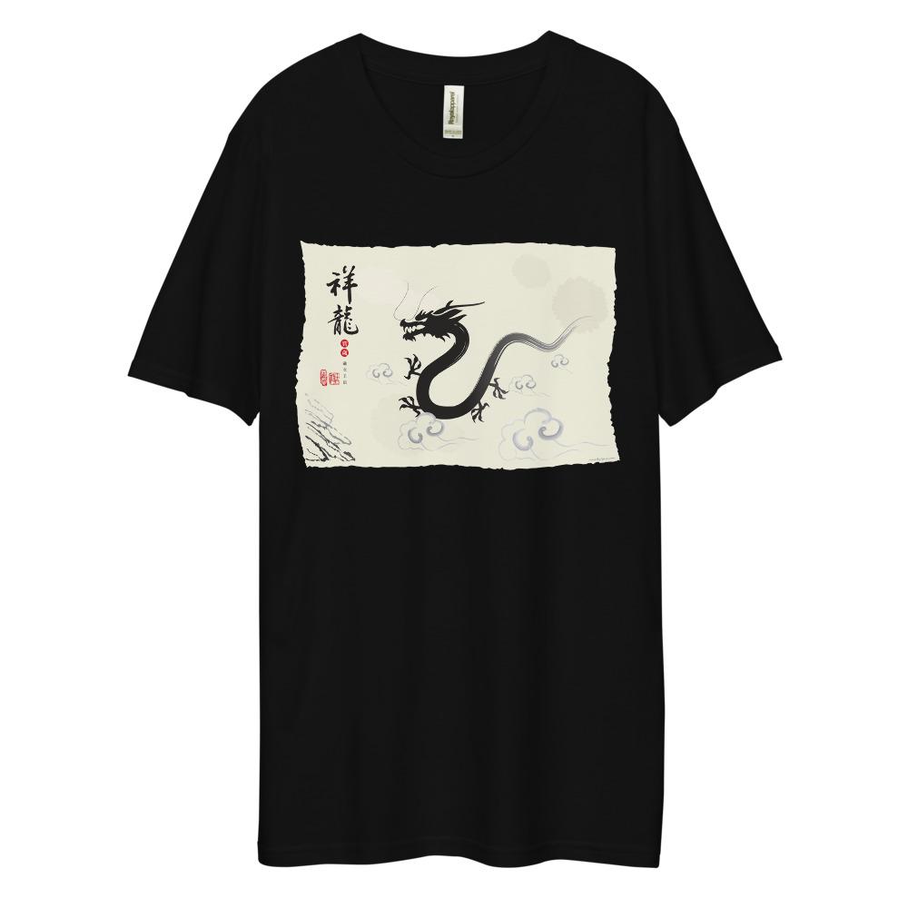 Men's Dee Lux Crew Neck - Ink Brush Dragon
