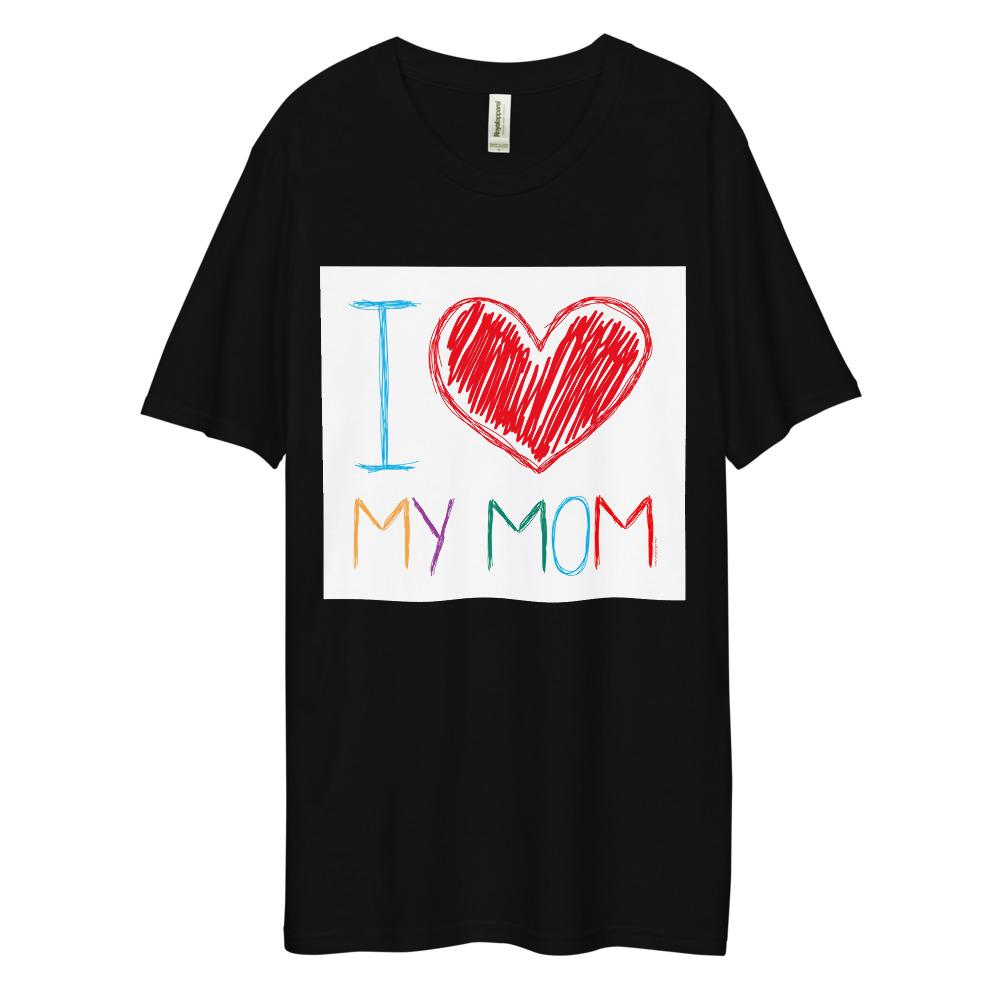 Men's Dee Lux Crew Neck - I Love My Mom!