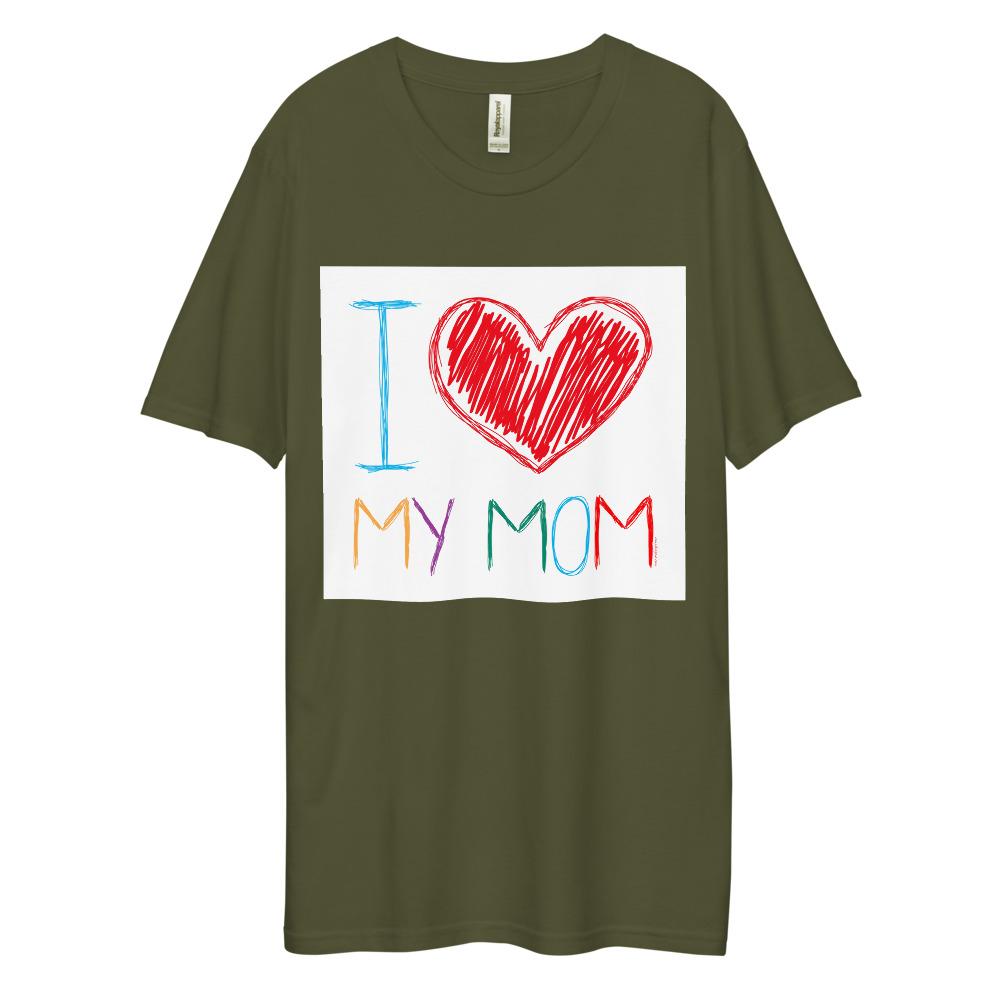 Men's Dee Lux Crew Neck - I Love My Mom!
