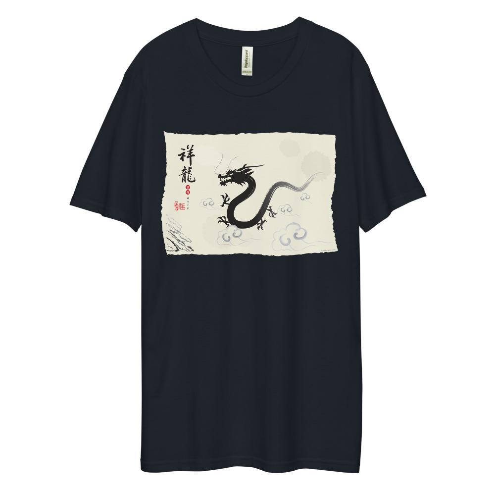 Men's Dee Lux Crew Neck - Ink Brush Dragon
