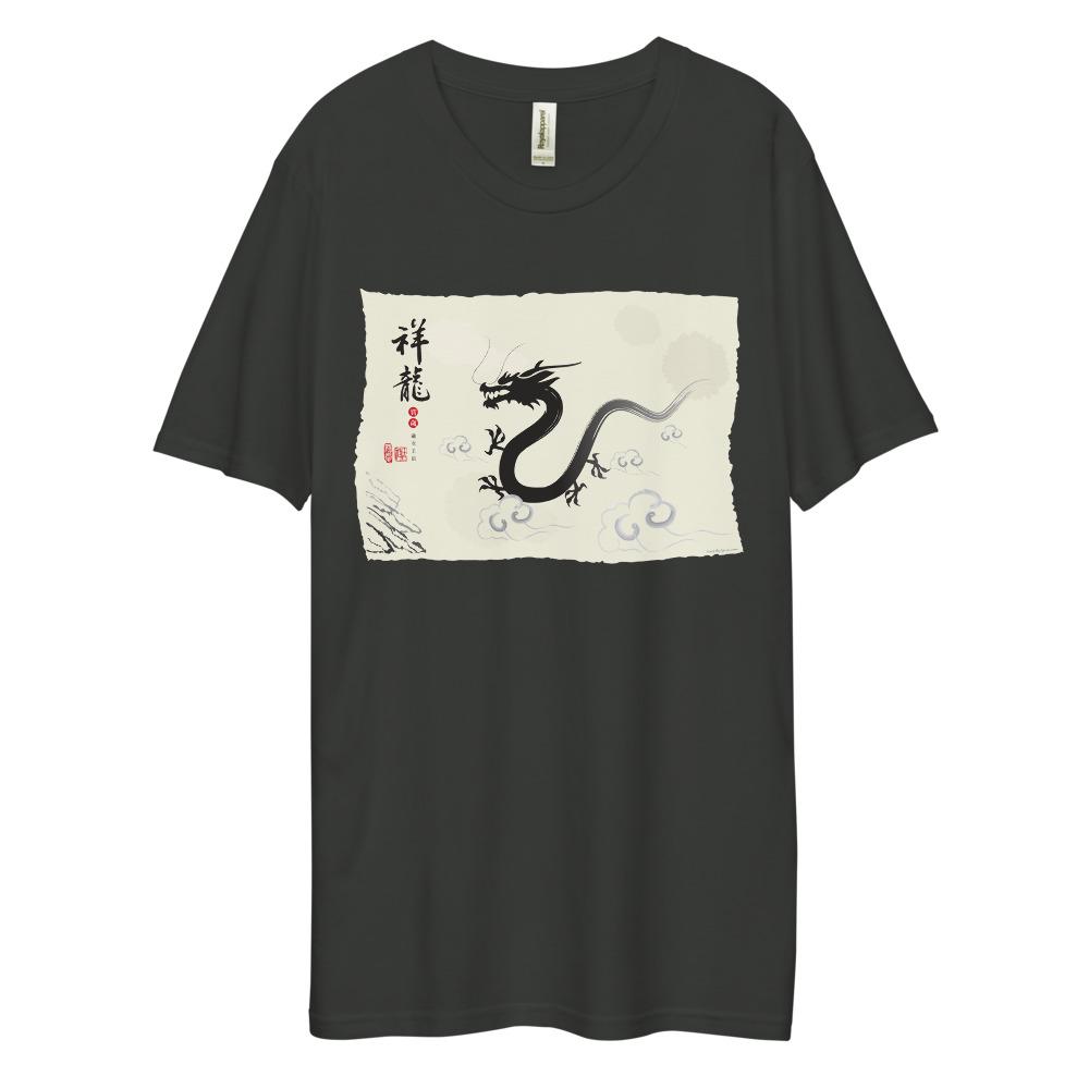 Men's Dee Lux Crew Neck - Ink Brush Dragon