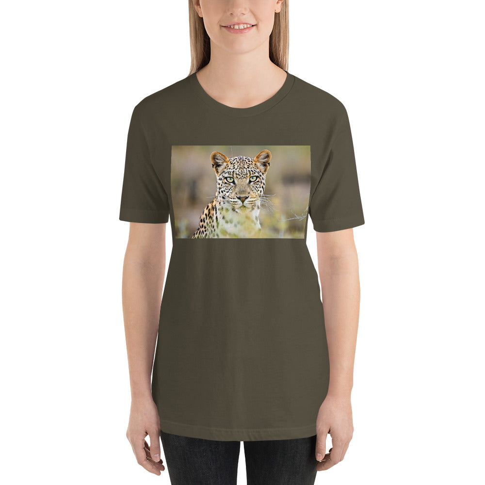 Classic Crew Neck Tee - Green Eyed Leopard - Ronz-Design-Unique-Apparel