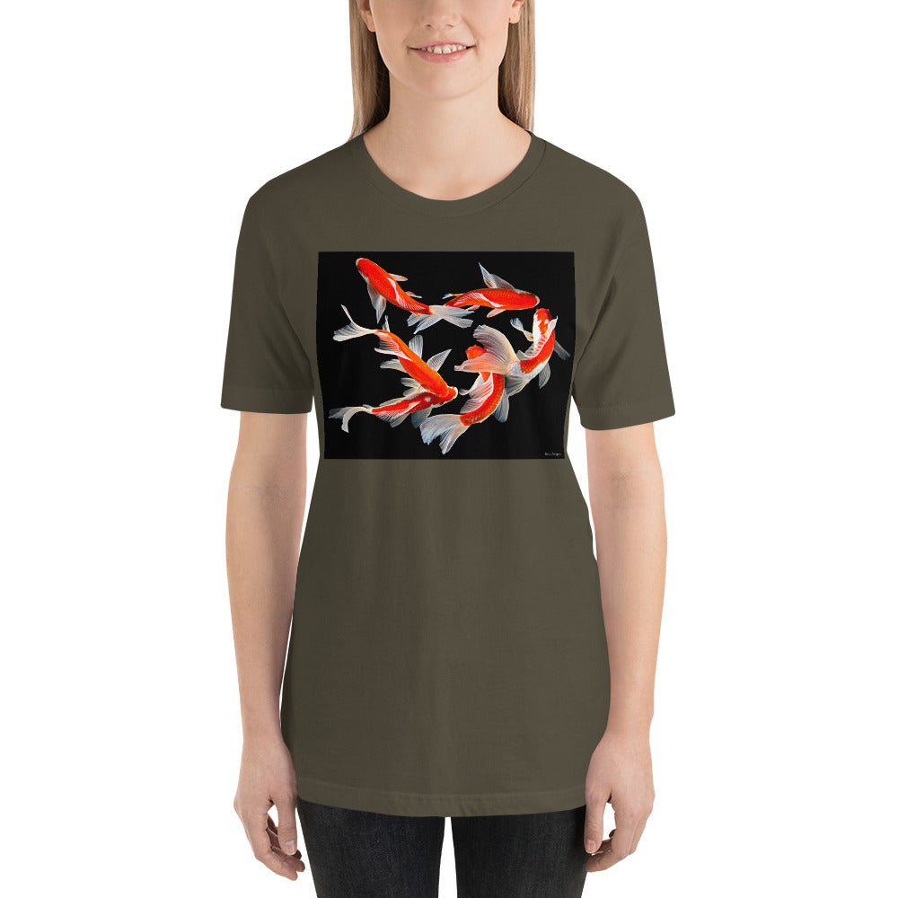 Classic Crew Neck Tee - Six Koi - Ronz-Design-Unique-Apparel