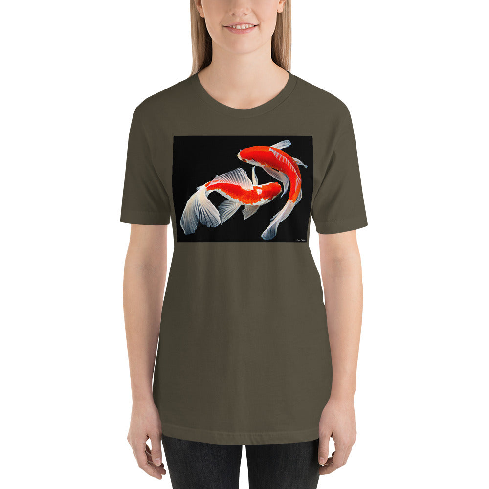 Classic Crew Neck Tee - Two Koi - Ronz-Design-Unique-Apparel