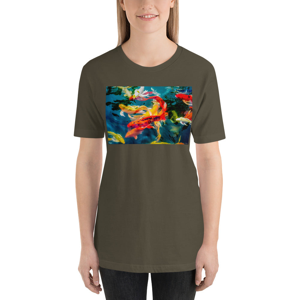 Classic Crew Neck Tee - Koi Pond - Ronz-Design-Unique-Apparel