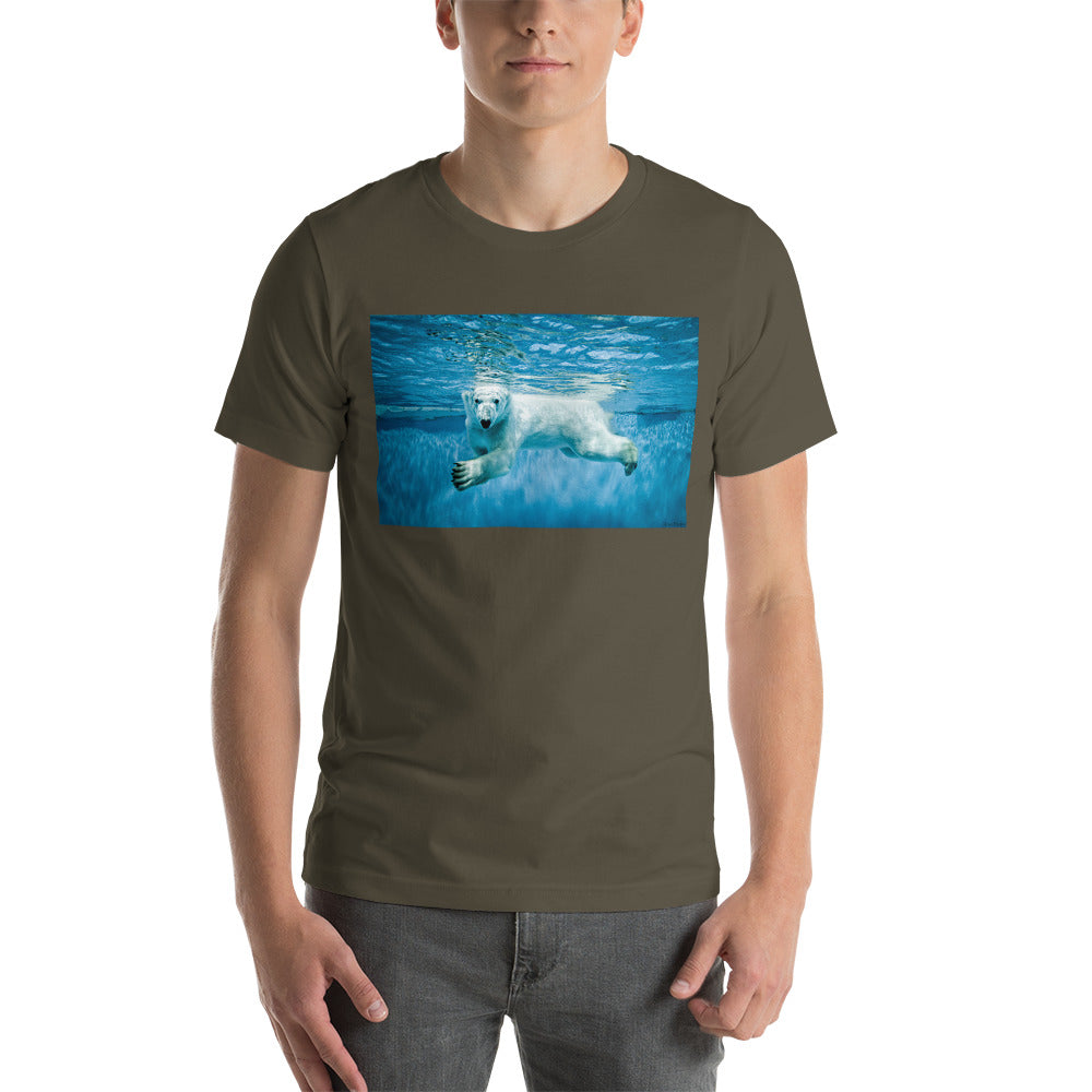 Classic Crew Neck Tee - Polar Bear Paddle - Ronz-Design-Unique-Apparel