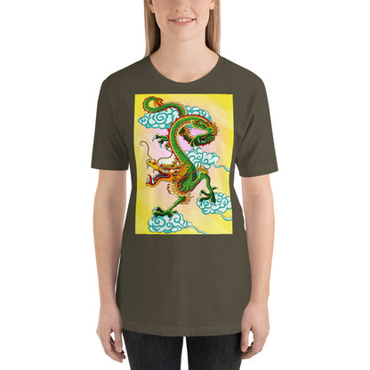 Everyday Elegant Tee - Green Chinese Sky Dragon