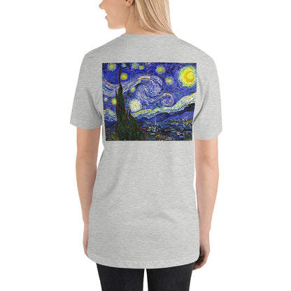 Classic Crew Neck Tee - van Gogh: Self Portrait & The Starry Night - Ronz-Design-Unique-Apparel