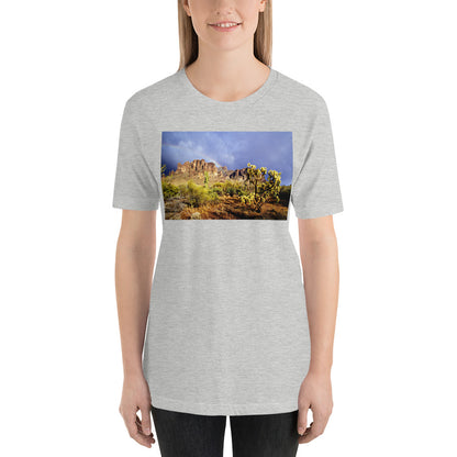 Classic Crew Neck Tee - Rainbow In The Desert - Ronz-Design-Unique-Apparel
