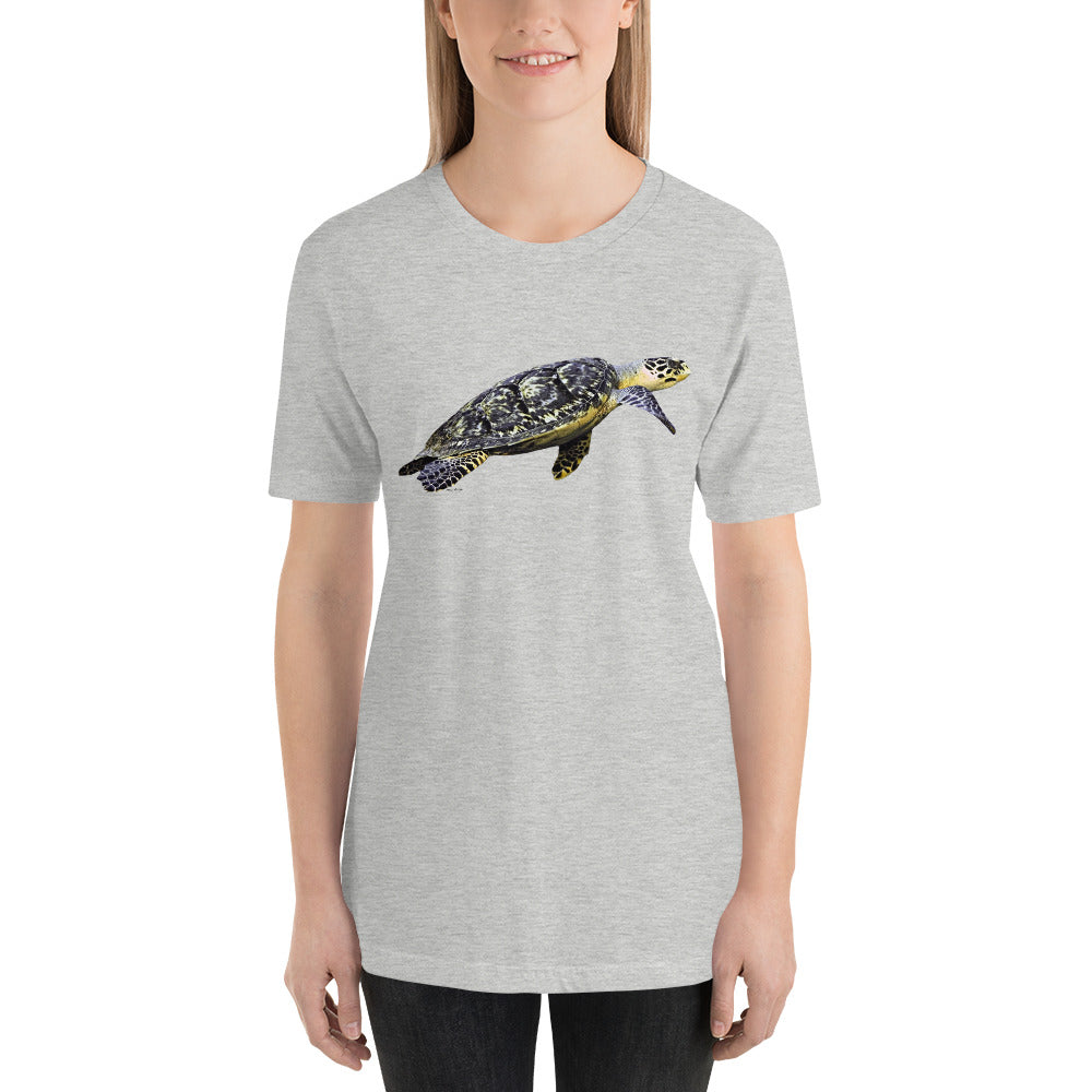 Classic Crew Neck Tee - Flatback Sea Turtle - Ronz-Design-Unique-Apparel