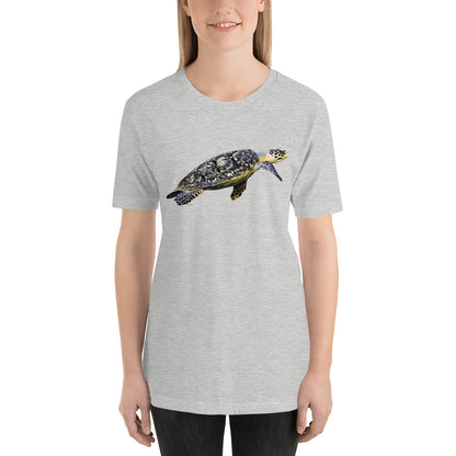 Classic Crew Neck Tee - Flatback Sea Turtle - Ronz-Design-Unique-Apparel