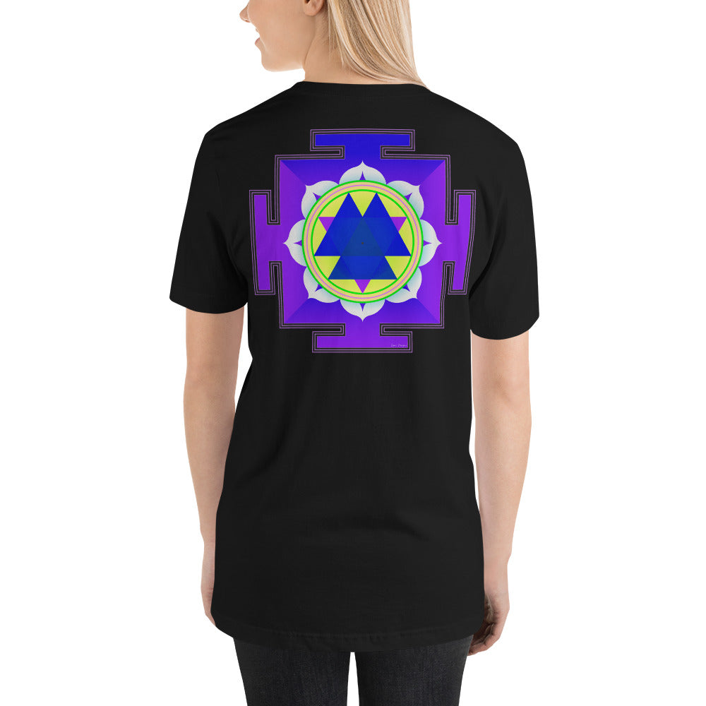 Classic Crew Neck Tee - Blue & Purple Yantras - Ronz-Design-Unique-Apparel