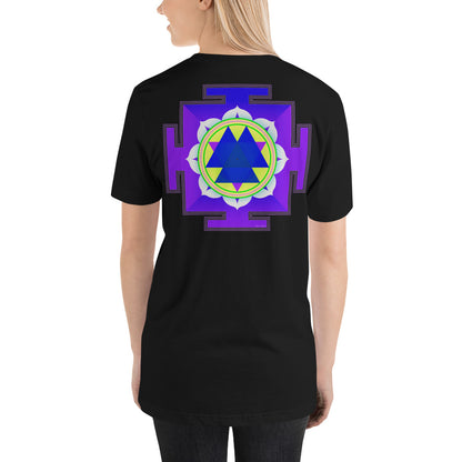 Classic Crew Neck Tee - Blue & Purple Yantras - Ronz-Design-Unique-Apparel