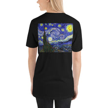 Load image into Gallery viewer, Classic Crew Neck Tee - van Gogh: Self Portrait &amp; The Starry Night - Ronz-Design-Unique-Apparel
