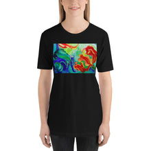 Load image into Gallery viewer, Classic Crew Neck Tee - Red Flowers Watercolor #3 - Ronz-Design-Unique-Apparel
