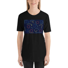 Load image into Gallery viewer, Classic Crew Neck Tee - Abstract on Blue - Ronz-Design-Unique-Apparel
