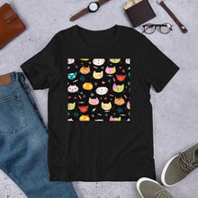 Load image into Gallery viewer, Classic Crew Neck Tee - Cat Faces - Ronz-Design-Unique-Apparel
