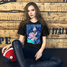 Load image into Gallery viewer, Classic Crew Neck Tee - Pink Flower Watercolor - Ronz-Design-Unique-Apparel
