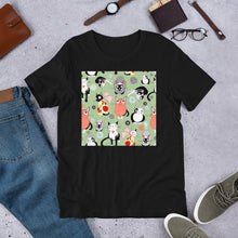 Load image into Gallery viewer, Classic Crew Neck Tee - Crazy Cats - Ronz-Design-Unique-Apparel
