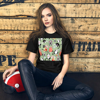 Classic Crew Neck Tee - Crazy Cats - Ronz-Design-Unique-Apparel