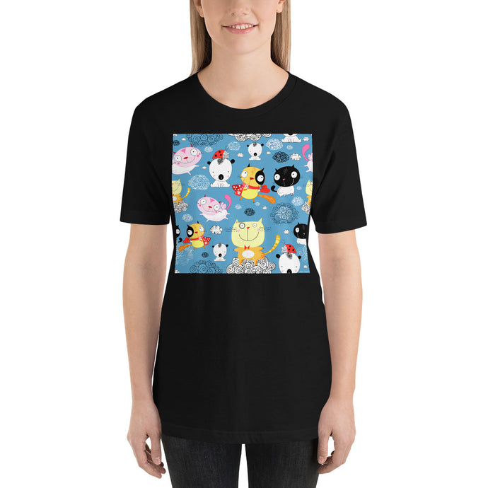 Classic Crew Neck Tee - Silly Cats - Ronz-Design-Unique-Apparel