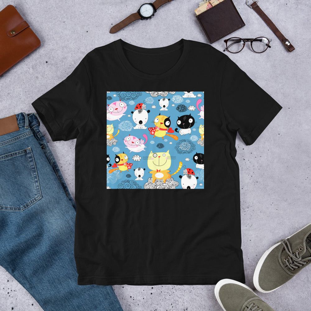 Classic Crew Neck Tee - Silly Cats - Ronz-Design-Unique-Apparel