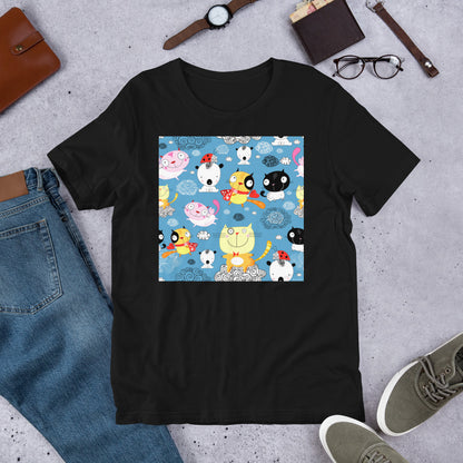 Classic Crew Neck Tee - Silly Cats - Ronz-Design-Unique-Apparel