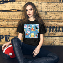 Load image into Gallery viewer, Classic Crew Neck Tee - Silly Cats - Ronz-Design-Unique-Apparel

