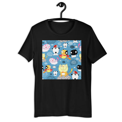 Classic Crew Neck Tee - Silly Cats - Ronz-Design-Unique-Apparel