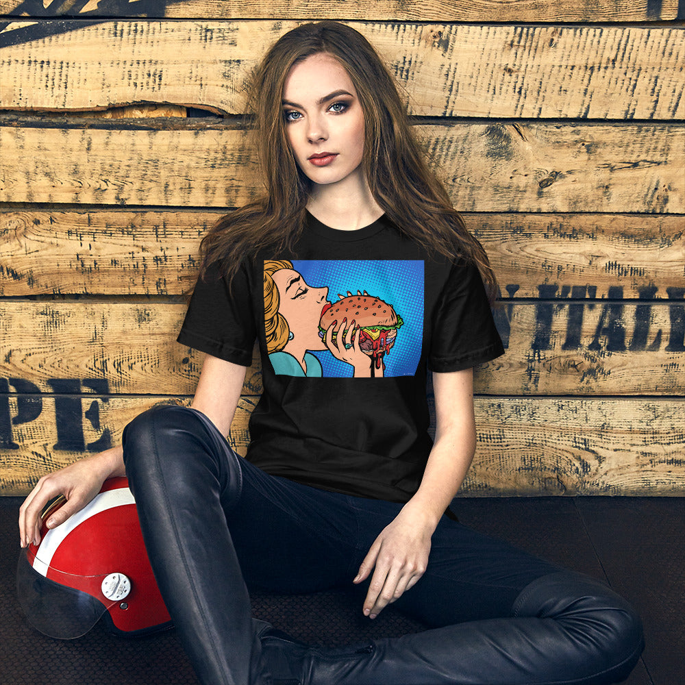 Classic Crew Neck Tee - Hamburger Feast - Ronz-Design-Unique-Apparel