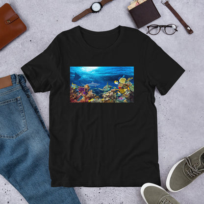Classic Crew Neck Tee - Tropical Fish - Ronz-Design-Unique-Apparel