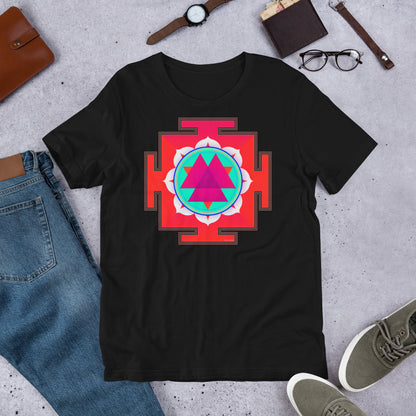 Classic Crew Neck Tee - Red Yantra - Ronz-Design-Unique-Apparel